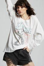 Load image into Gallery viewer, David Bowie Retro Long Sleeve Tee by Recycled Karma Brands